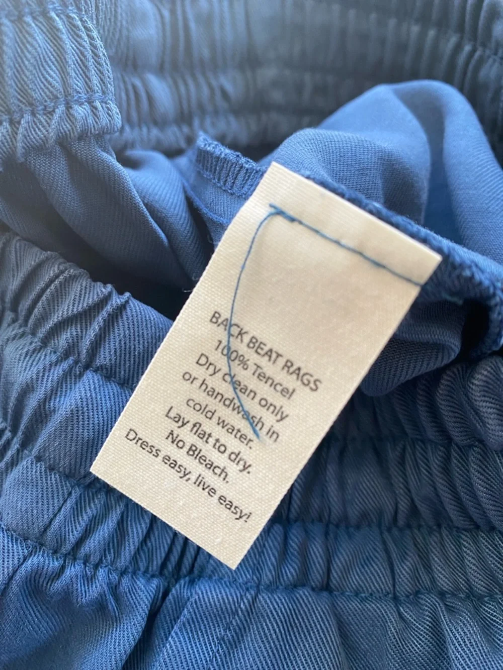 Back Beat Rags Wide Leg Blue Size Small Drawstring - Picture 5 of 5